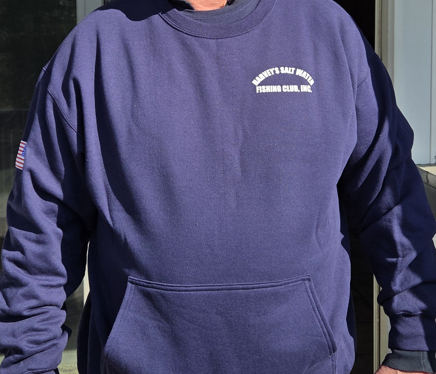 Crew Neck Hoodless Pocket Sweatshirt