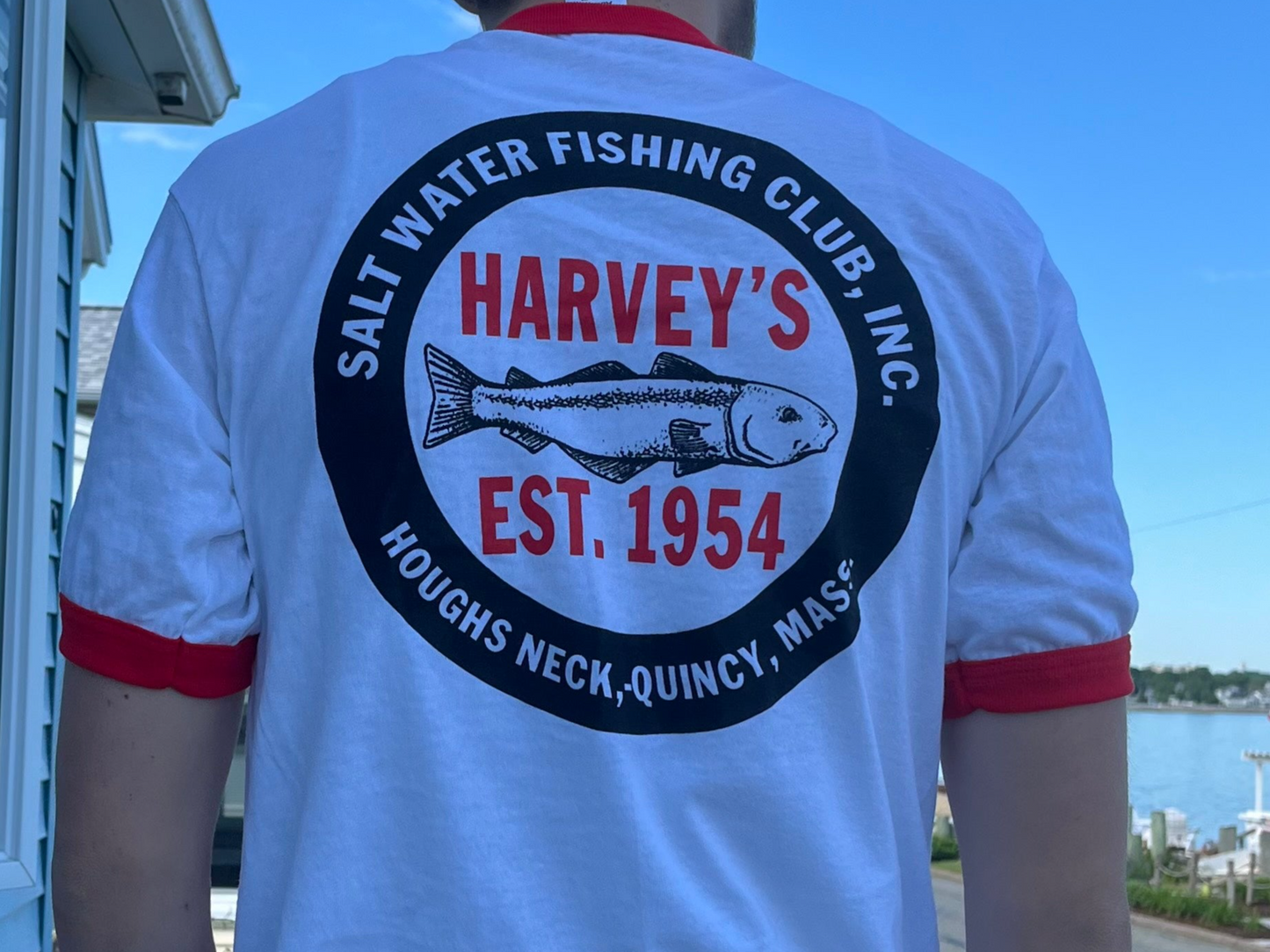RED Ringer Short Sleeve Shirt - RETRO Logo - CLEARANCE