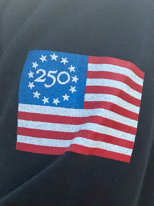 Black Short Sleeve 250th  T-Shirt